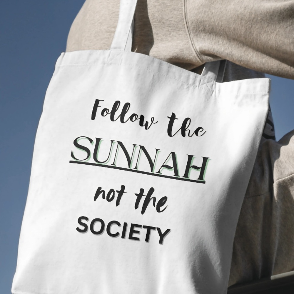 White Tote Bag with Inspirational Text